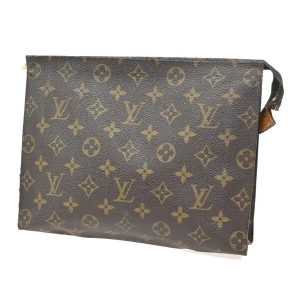 LOUIS VUITTON Poche Toilette 26 Clutch Hand Bag Monogram Leather M47542 01YH581