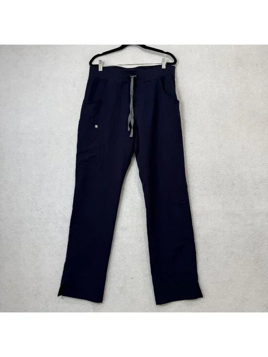 FIGS Scrub Pants Mens Medium Tall Blue Technical Collection Cargo Drawstring