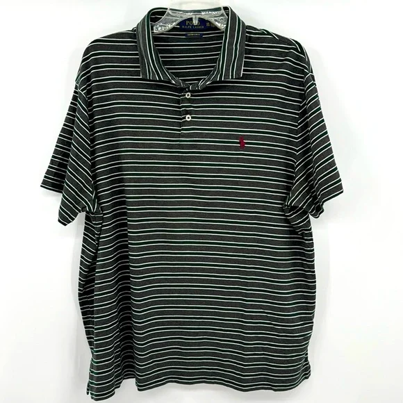 Polo Ralph Lauren Stripped Custom Slim Fit Polo Mens Sz XXL TTG