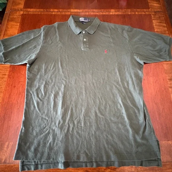 Polo‎ Ralph Lauren Polo Shirt XL Green Red Pony Classic Fit Cotton