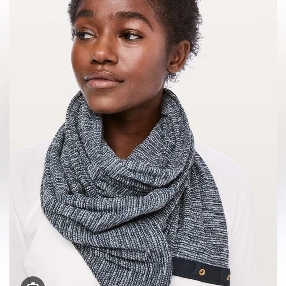 Lululemon Vinyasa Scarf *Rulu Coco Pique True Navy Heathered True Navy