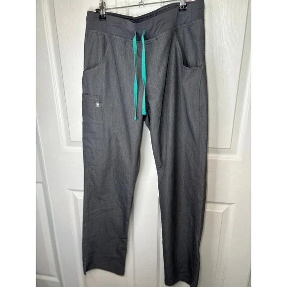 FIGS Kade Cargo Scrub Pants‎ Men's M Tall Gray Technical Collection Straight Leg