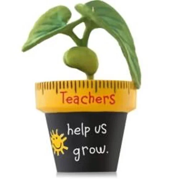 HALLMARK Christmas Holiday TEACHER Appreciation Ornament Teachers Help Us Grow