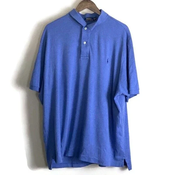 POLO BY RALPH LAUREN Mens Blue Polo Short Sleeve Shirt Size 2XB Logo Preppy