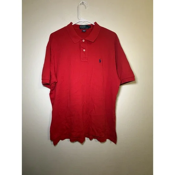 Polo‎ Ralph Lauren Polo Mesh Polo Shirt Red Classic Fit - Men's Size Large