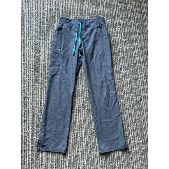 FIGS sz XS Kade Cargo Scrub Pants Womens T21004 Uniform GRAY A25
