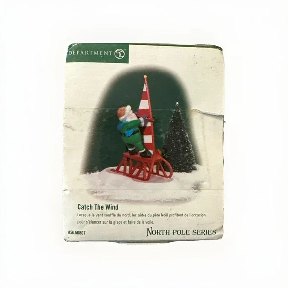 Dept 56 North Pole Series Catch the Wind #56.56807 NEW in Box retired 2002