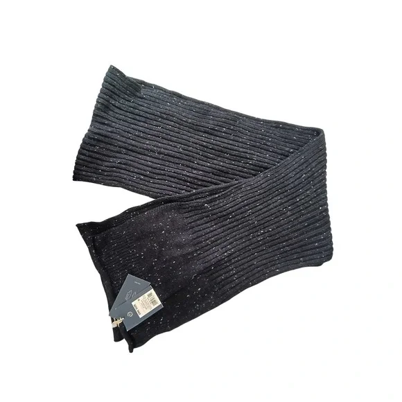 Universal Thread Navy Blue Speckled Rib Knit Oblong Scarf NWT One Size
