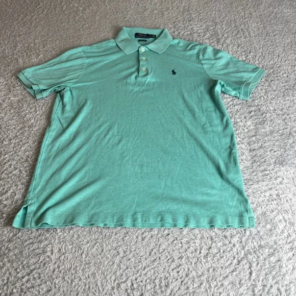 Polo Ralph Lauren Mens Classic Fit Polo Shirt Mint Green Heather Small SP