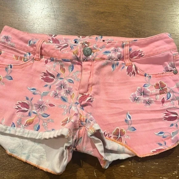 Rewash Floral Denim Shorts