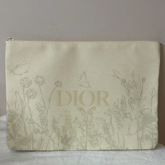 NEW Dior Beauty Butterfly Embroidered Pouch GWP