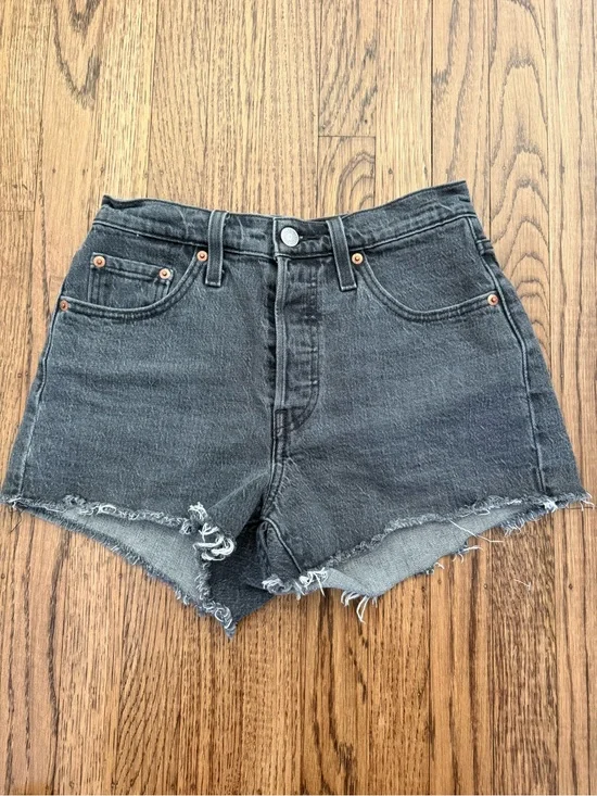 Levi’s black denim shorts