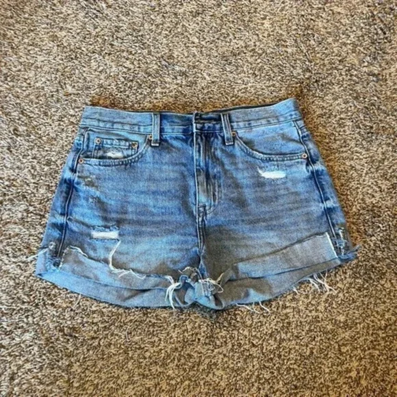 Pistola distressed denim shorts