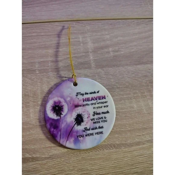Memorial Ornament Heaven Winds Dandelion Remembrance‎ Gift Decor