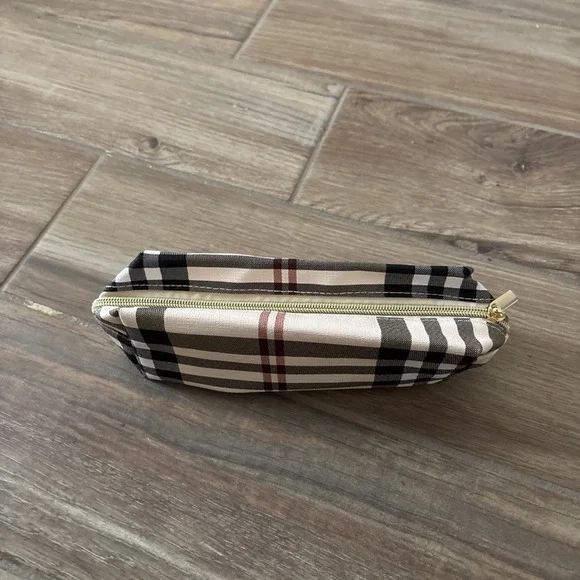 Designer‎ Plaid Cosmetic Bag Pouch Clutch Organizer