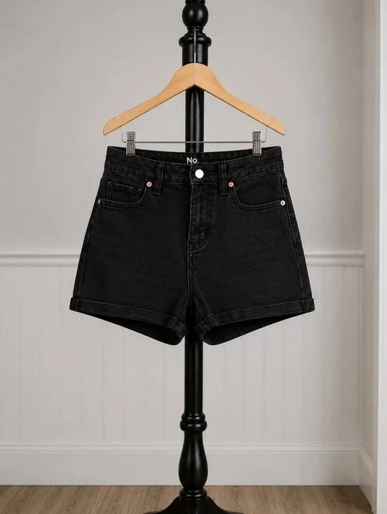 No Boundaries Black Denim Shorts