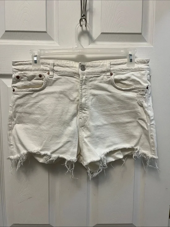 Zara white denim shorts