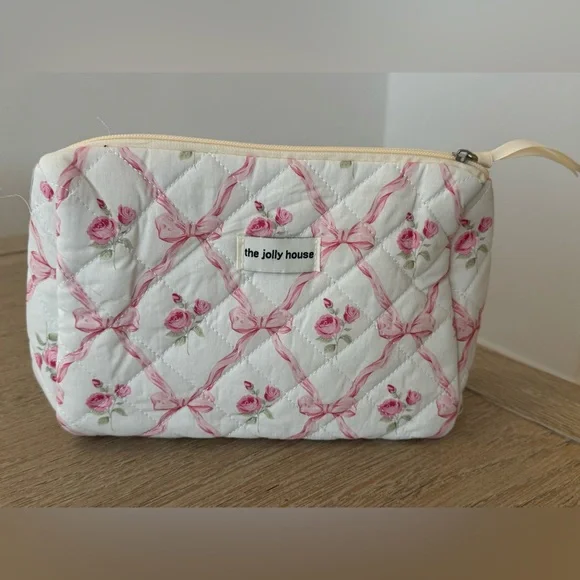 Floral French LSF Inspired Cosmetic Pouch Bag