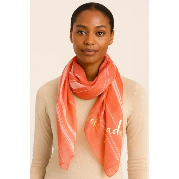 Kate Spade Oblong Scarf Pink Striped‎