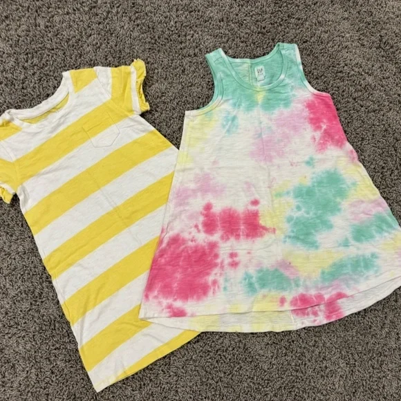 Bundle of 2 GAP brightly colored summer dresses, size 5