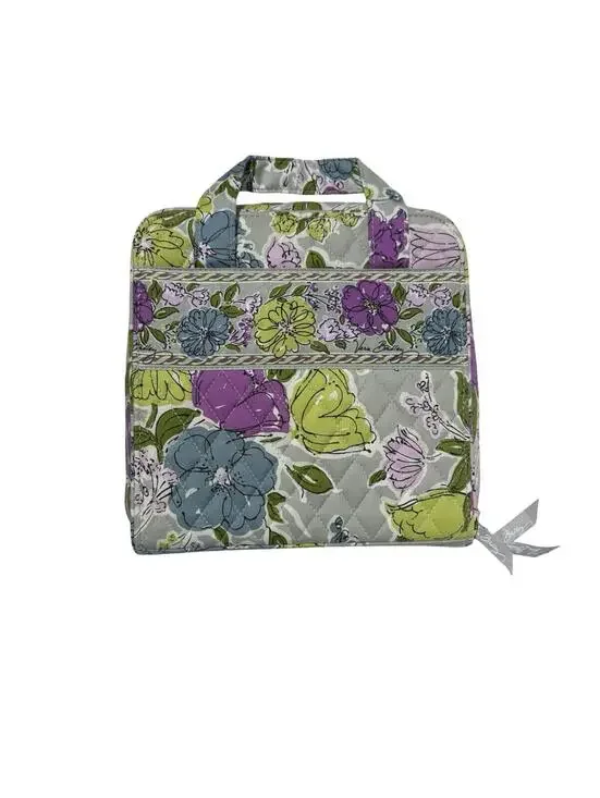 Vera Bradley Watercolor Floral Travel Cosmetic Organizer Makeup Toiletry Case