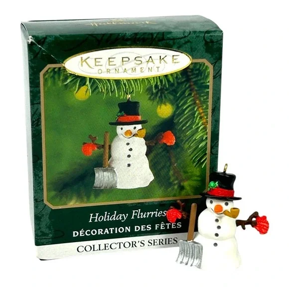 Hallmark HOLIDAY FLURRIES Mini‎ Keepsake Ornament Series #2 2000 Snowman