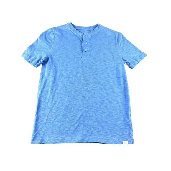 GAP Kids Blue Henley T Shirt Short Sleeve Size Large Casual‎ Top