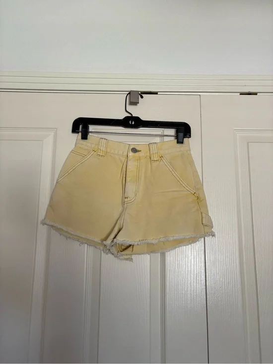 PacSun Pale Yellow Denim Shorts