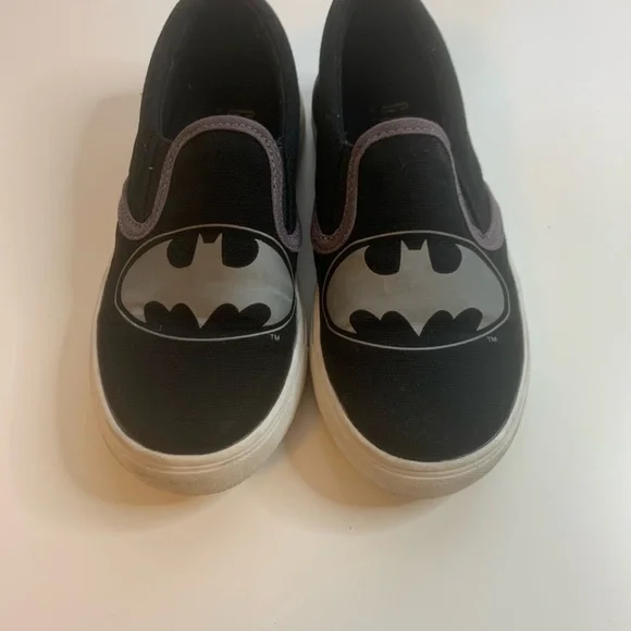 GAP Kids Black Batman Slip-On Sneakers