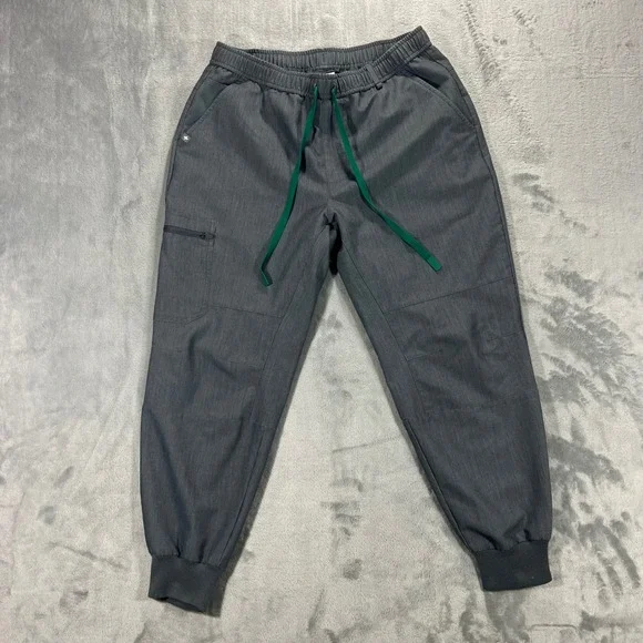 FIGS Tansen Scrub Pants Mens Small Gray Jogger M225W2001S Cargo Pockets Tech Vet