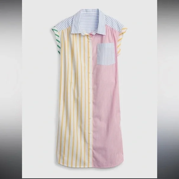 Gap Kids M EUC Mixed Striped Shirt Dress