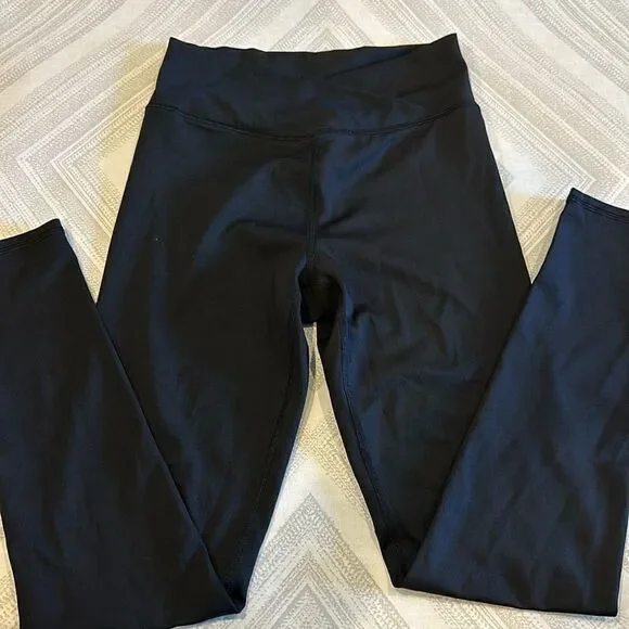 Gap Teen Black Dipped Waist Full Length Leggings, Size 14-16