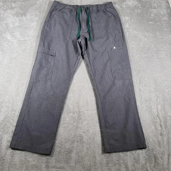 FIGS Cairo Pants Mens Medium Short Gray Technical Collection Cargo Scrub TM3001S