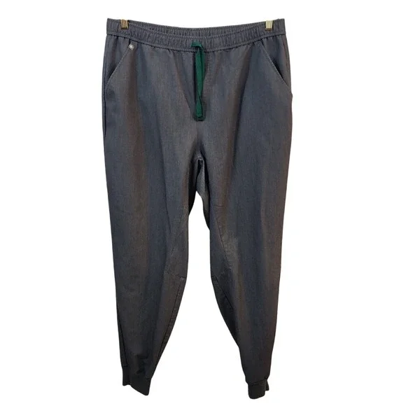FIGS Technical Collection Jogger Scrub Pants Men's XXL‎ Charcoal Gray Drawstring
