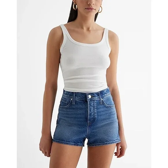 Express Blue Denim Jean Shorts