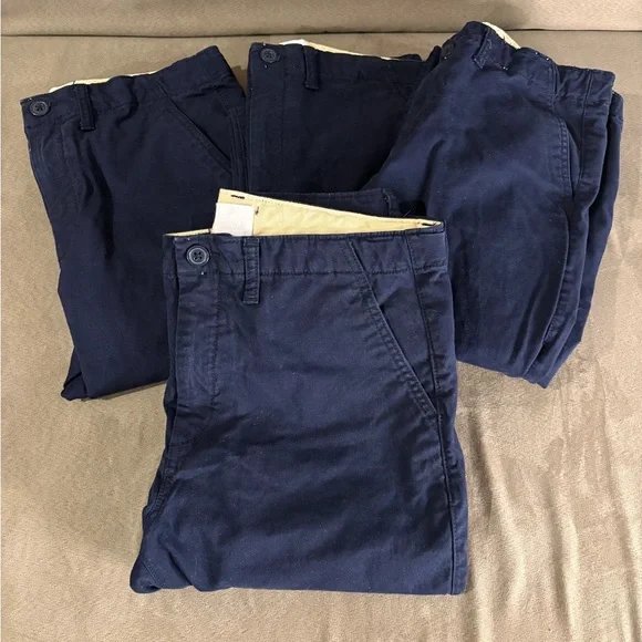 Gap Kids Classic Chino Pants School‎ Uniform Navy Boys 12 Husky