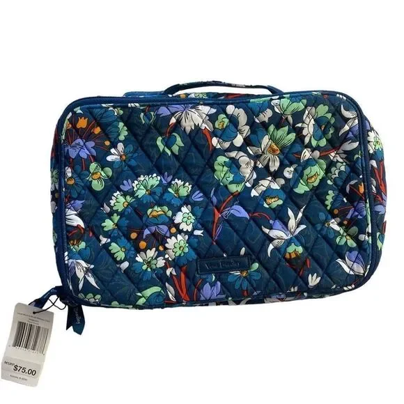 VERA BRADLEY Large Blush & Brush Makeup Case - Floral Bursts