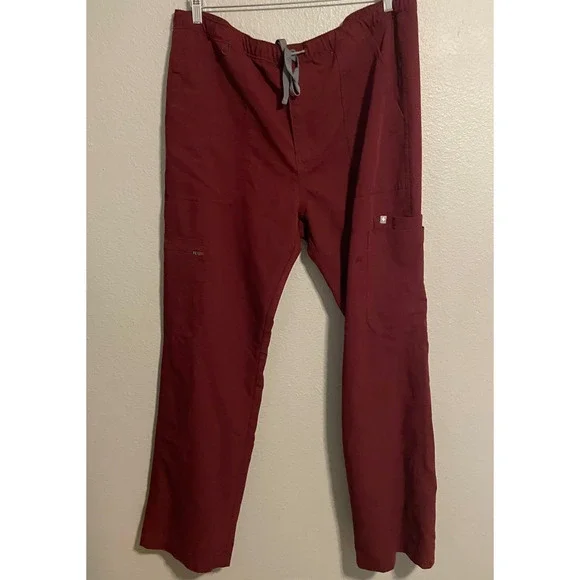 FIGS Scrub Pants Mens 2XL Red Technical Collection Cargo Medical Nursing READ