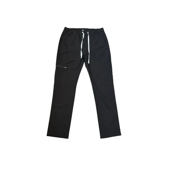 FIGS Technical Collection Mens Black Scrub Pants Small TM3001 Straight Leg Cargo