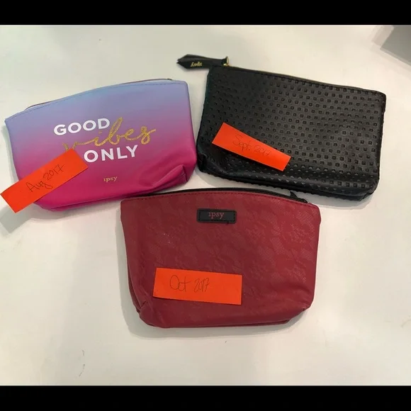 Ipsy Cosmetics Bags- Set of 3