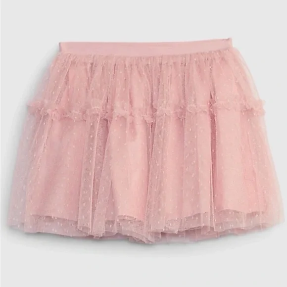 GAP Pink Tulle Layered Mini Skirt