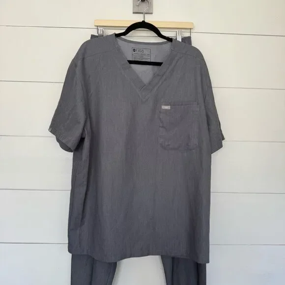 Figs Men’s XXL Top Large Jansen Scrub Bottoms Set