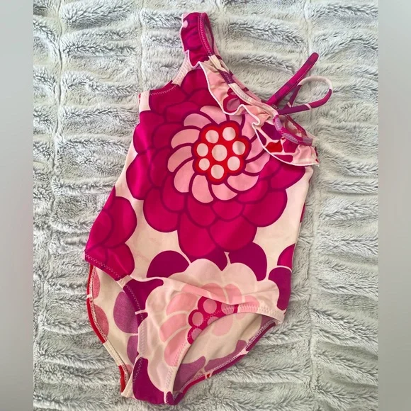 Baby Gap floral print swimsuit , size 3T