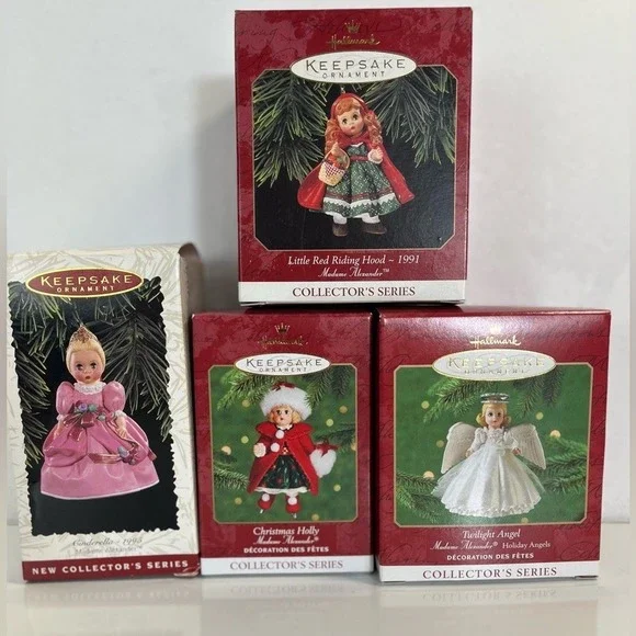 Madame Alexander Hallmark Ornaments lot of 4    1991 - 2000