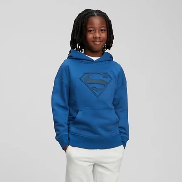 GAP‎ Kids VintageSoft DC Graphic Superman Hoodie Boys Size Small