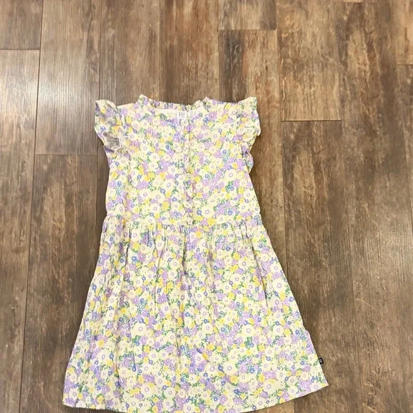 GAP Kids Floral Dress in Yellow and Purple