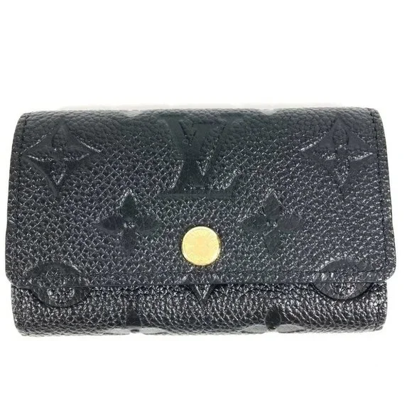 LOUIS VUITTON M64421 MonogramEmpreinte Multicles 6 6P Key Case Black