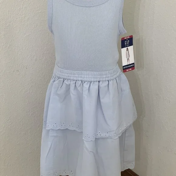 Gap Girl's Light Blue Cotton Sundress M (7/8)