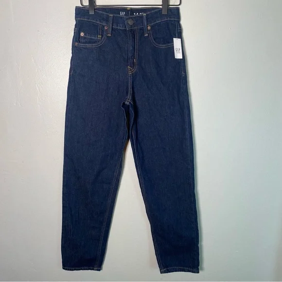 Gap Teen Relaxed Taper Dark Wash Jeans Size 14