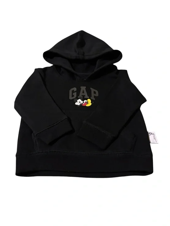 GAP Black Toddler Boy Hoodie with Mickey Graphic